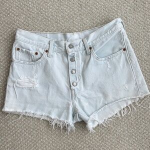 Levi’s 501 Distressed Denim Shorts